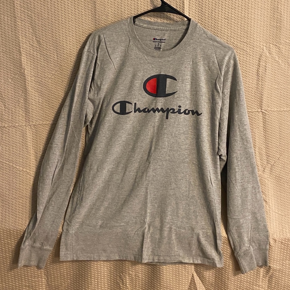 Gray Champion Long Sleeve T Shirt
